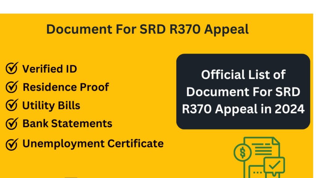 Documents Required for Sassa SRD R370 Appeal