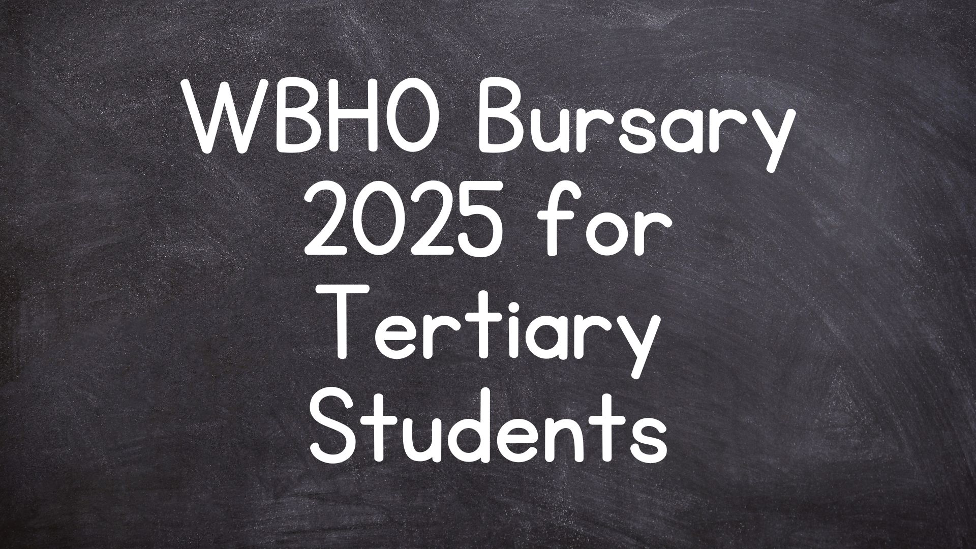 WBHO Bursary 2025 for Tertiary Students